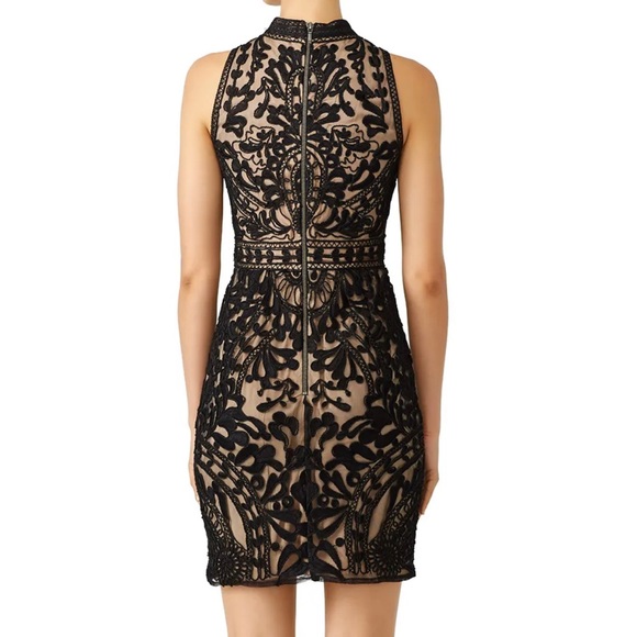 NWT Parker Caddie Black Lace Overlay Cocktail Dress, S - Picture 2 of 7